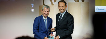 Andreas Brandstetter and Kurt Svoboda holding an award